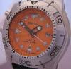 Seiko Scuba Kinetic 200M Divers, Orange Dial, Rubber Strap 