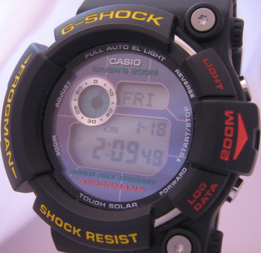 Casio G Shock Final Frogman, Black Case & Strap