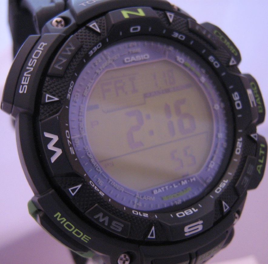 Casio Pro Trek Triple Sensor, Black Case & Strap