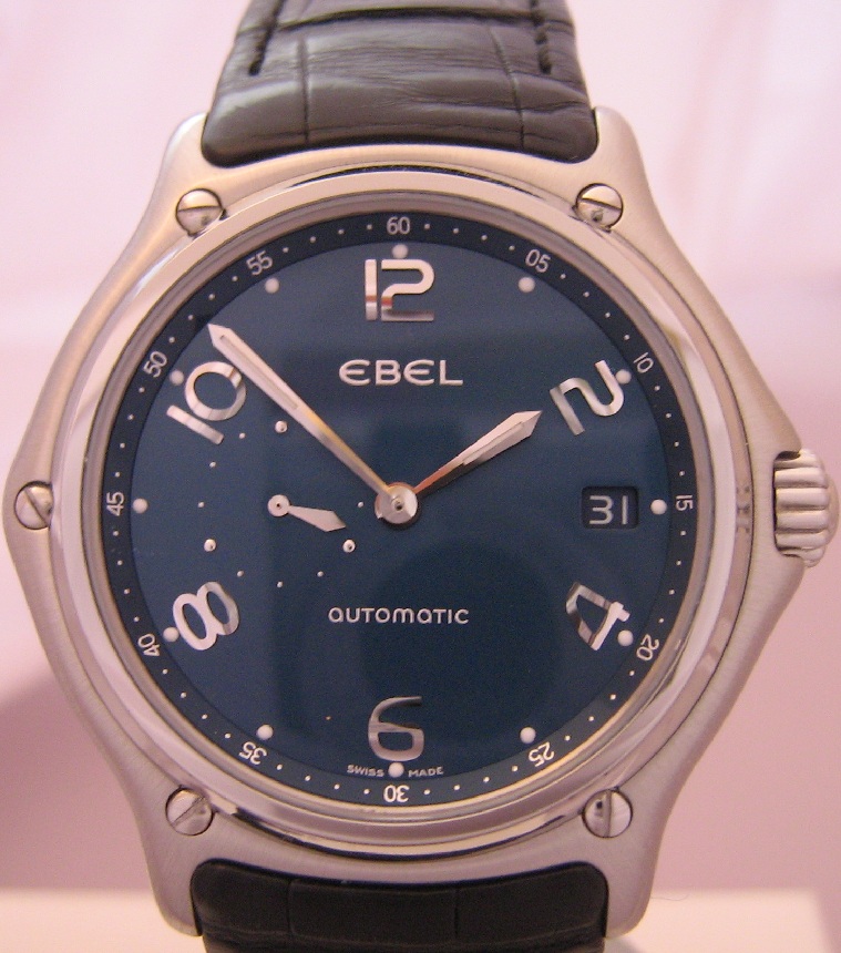 Ebel 1911 Senior Automatic Watch, Blue Dial With Leather Strap