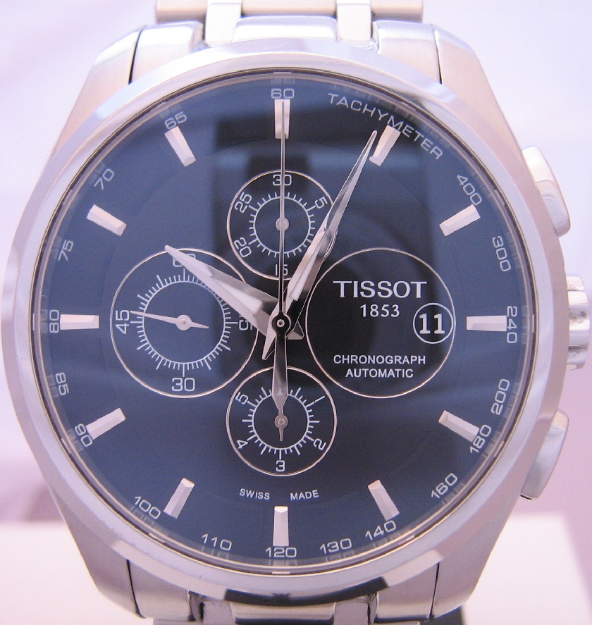 Tissot Couturier Automatic Chronograph, Black Dial With Bracelet
