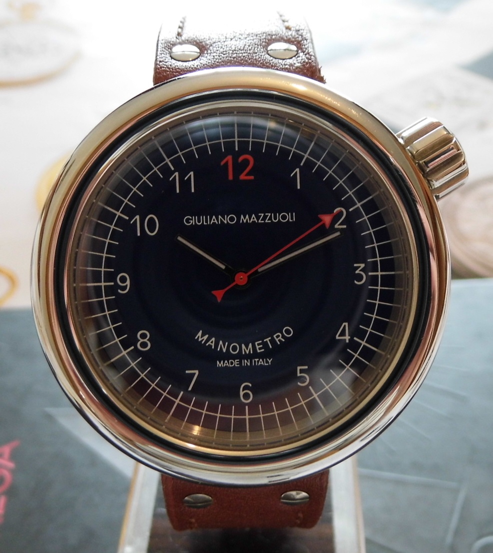 Giuliano Mazzuoli Manometro, Blue Dial, Brown Leather Strap