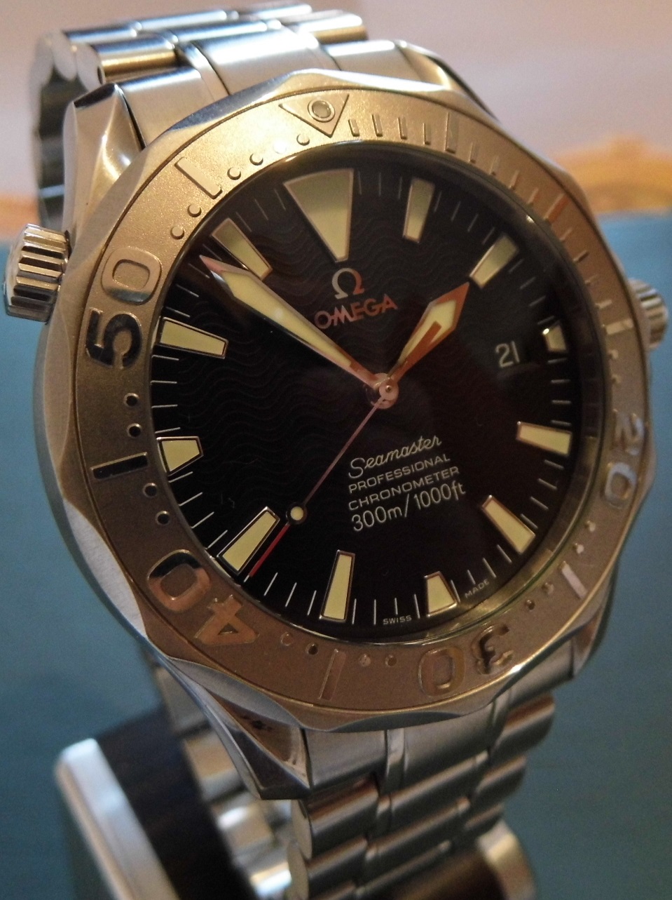 Omega Seamaster Professional, Black Dial, Stainless Steel Bracelet