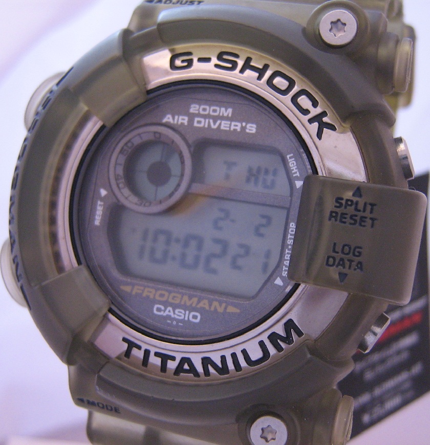 Casio  G Shock Titanium Frogman, Green Case & Strap