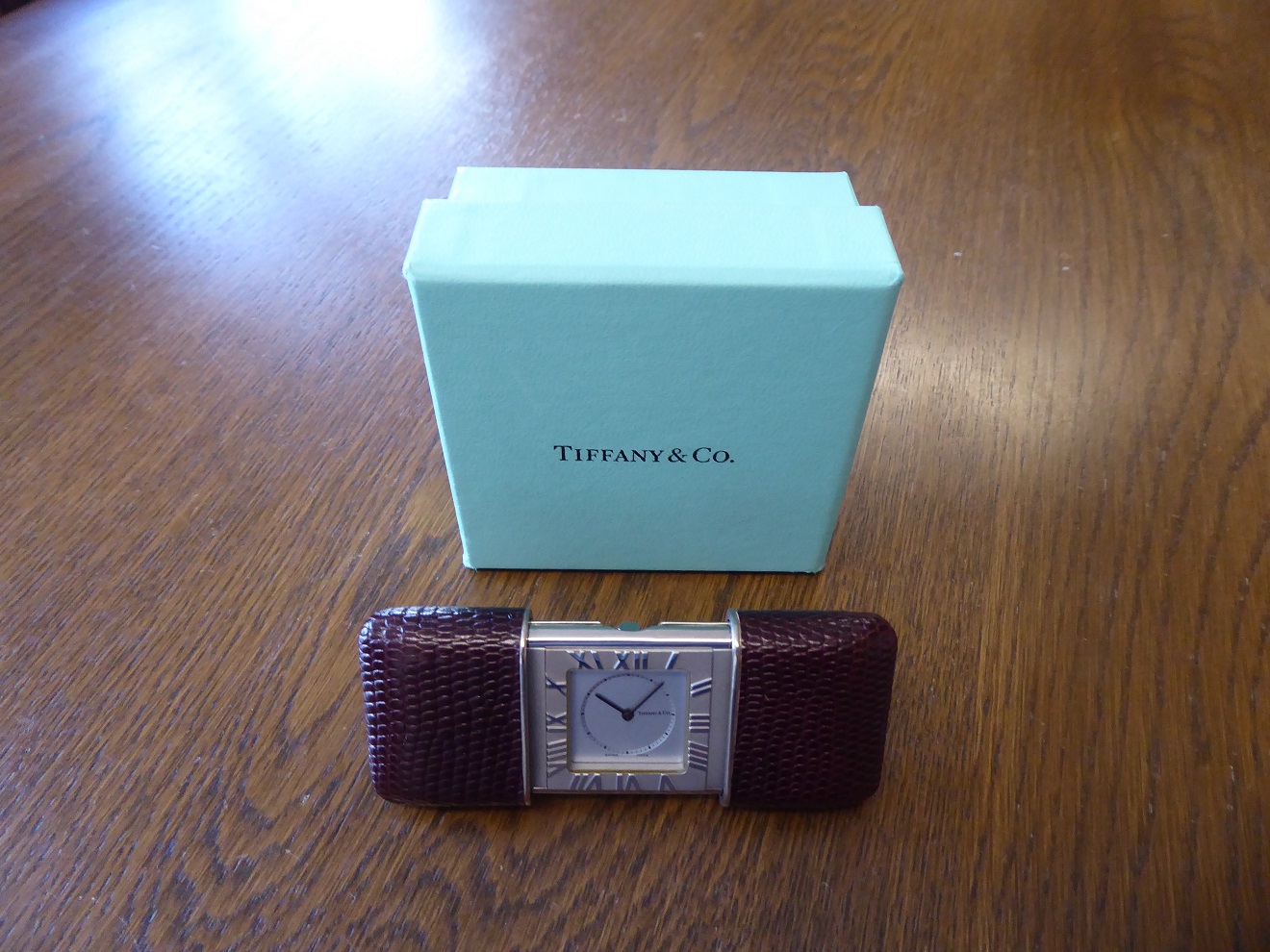 A Tiffany & Co Atlas Travel Alarm Clock
