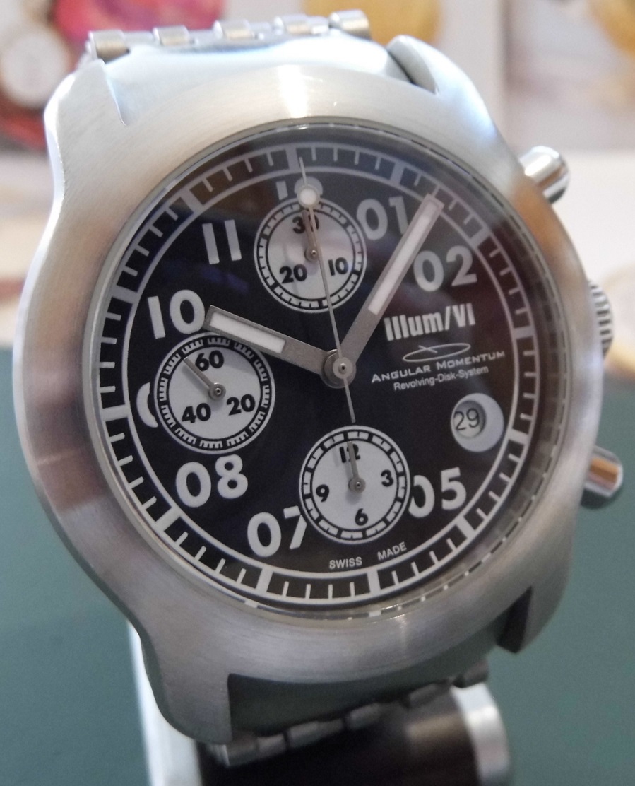 Angular Momentum Illum VI Chronograph, Black Dial, Bracelet