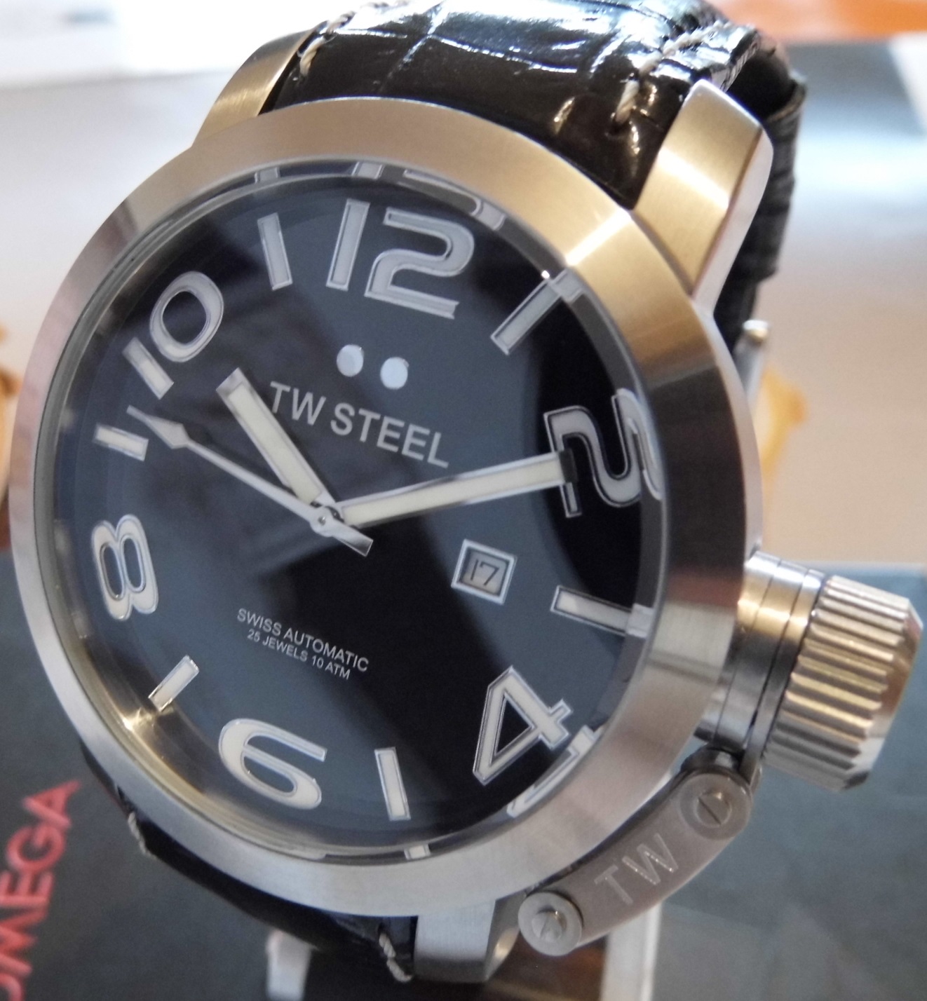 TW Steel Grandeur Swiss Automatic, Black Dial, Two Straps