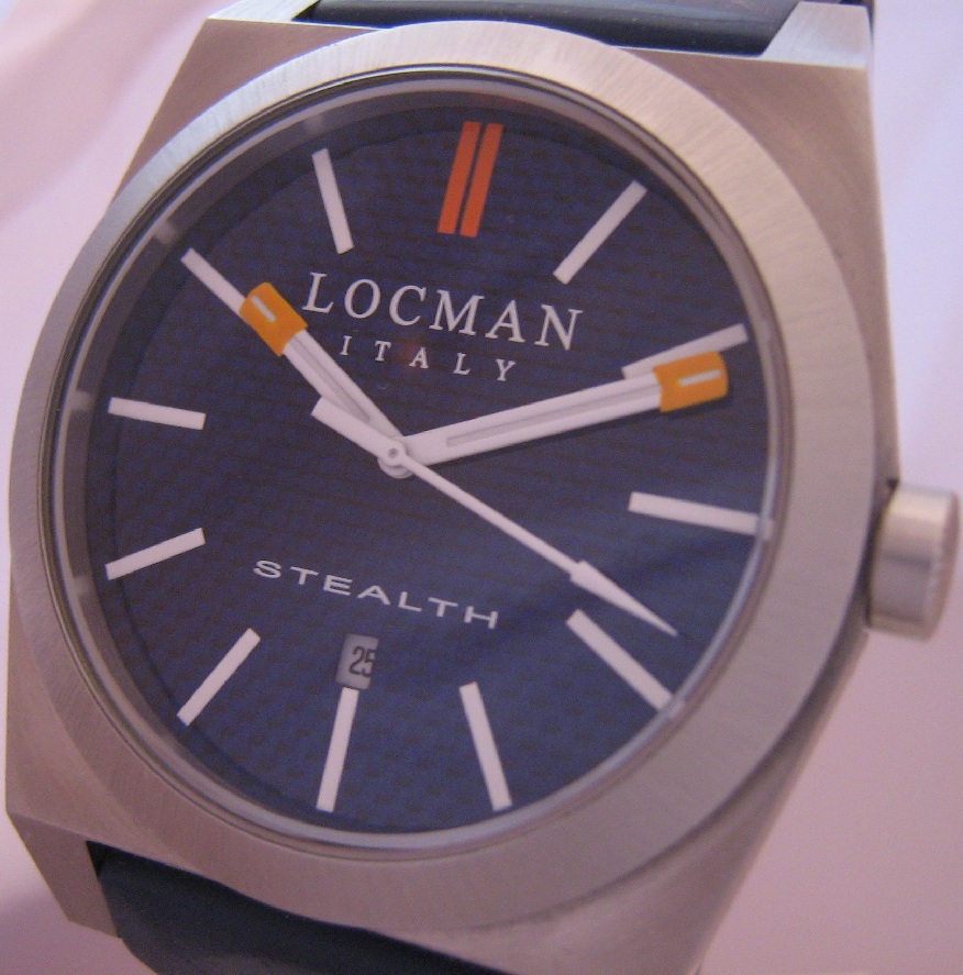 Locman Stealth Titanium, Blue Dial, Blue Rubber Strap