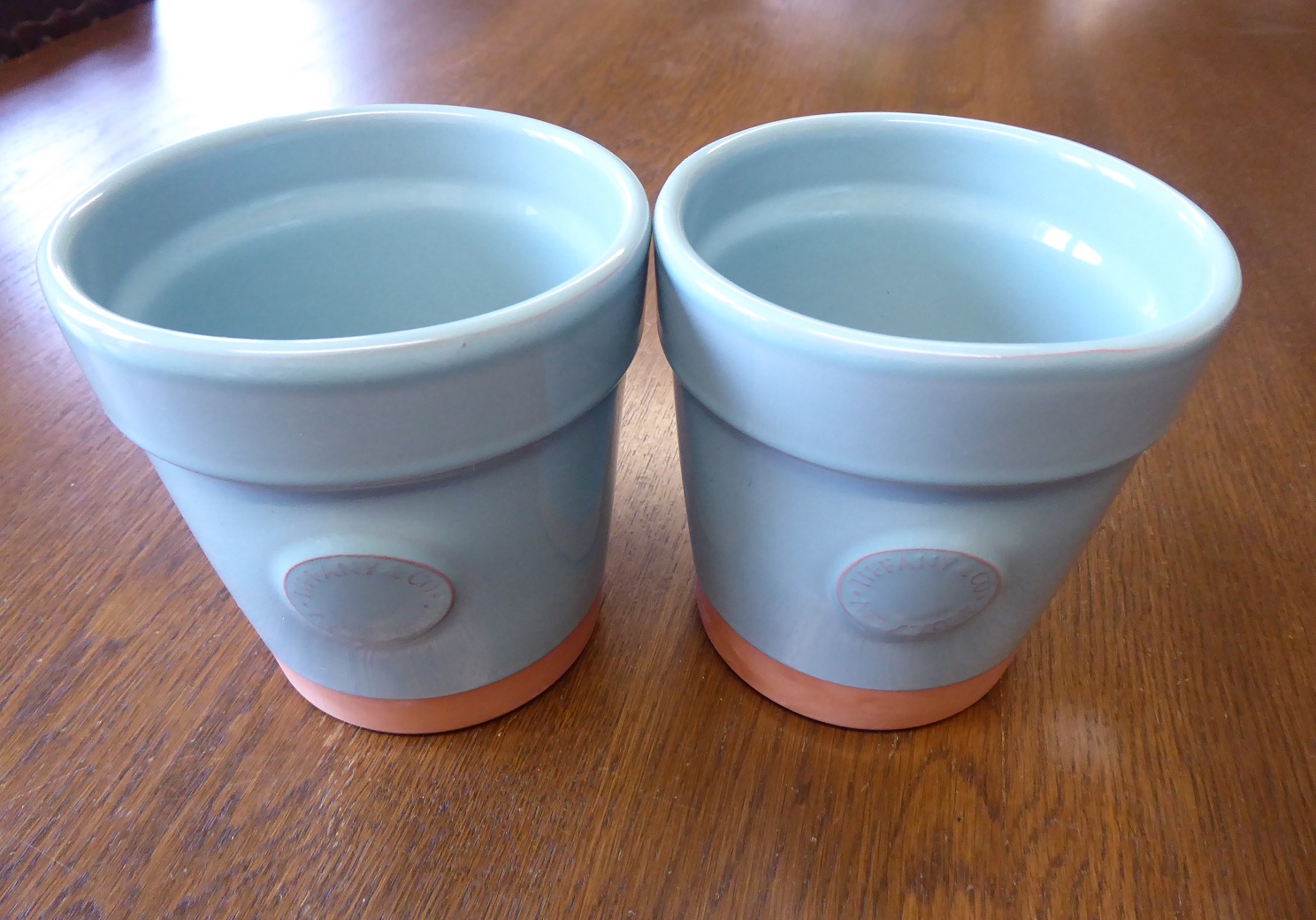 2 Large Tiffany & Co Terra-Cotta Pots