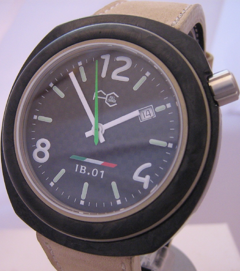 Full Carbon IB01 Desert Storm, Black Dial With Leather Strap