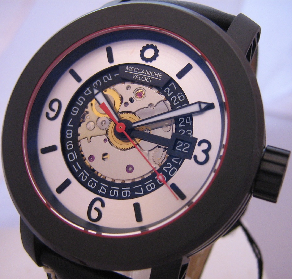 Meccaniche Veloci Ace Cafe, Silver Dial With Leather Strap