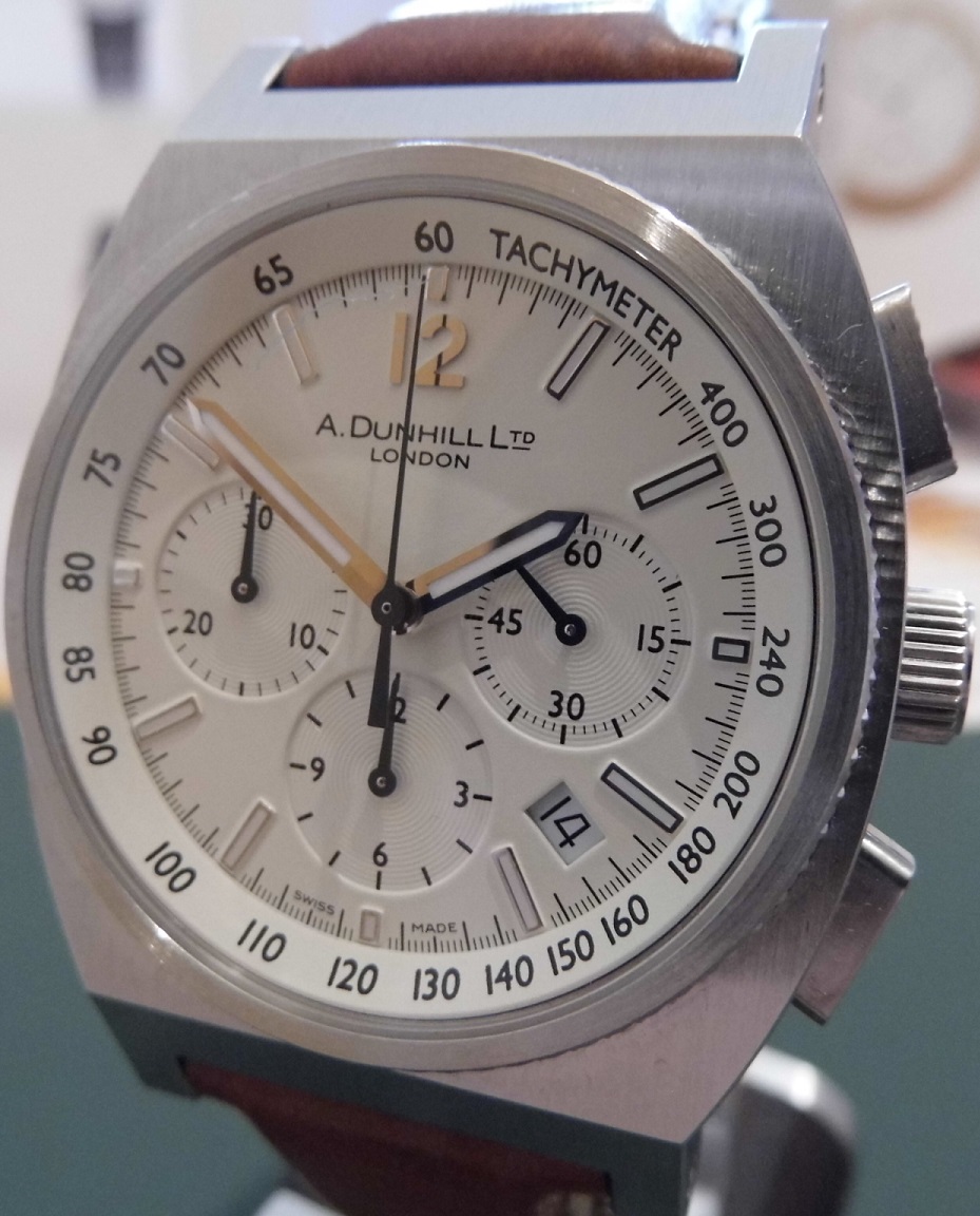 Dunhill RPM Chronograph, White Dial, Leather Strap 