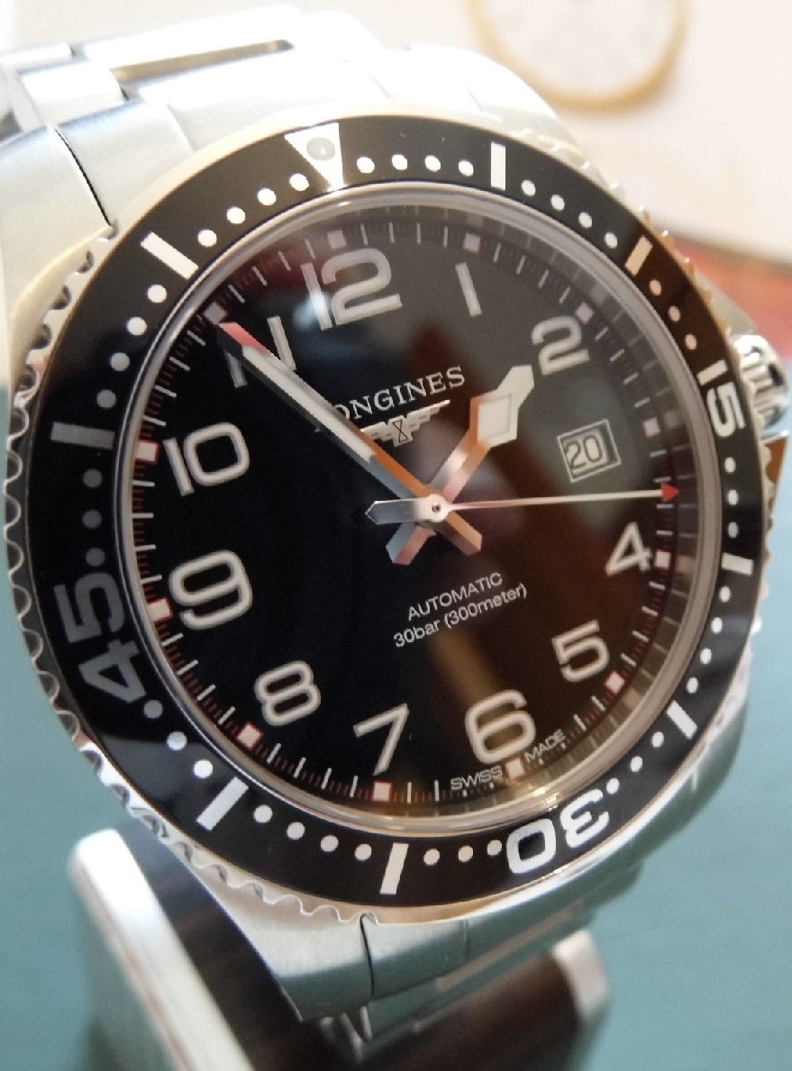 Longines Hydroconquest Automatic, Black Dial, Steel Bracelet