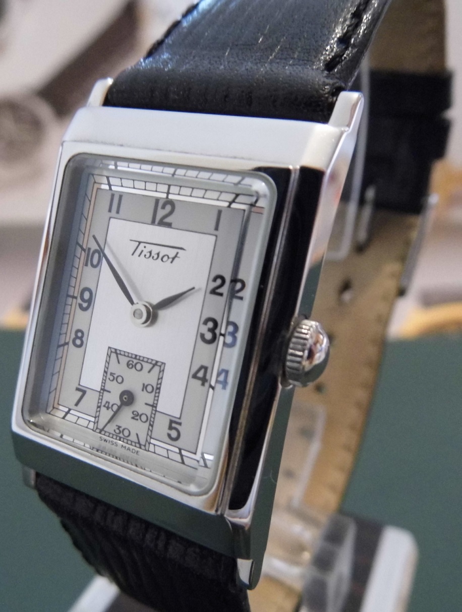 Tissot Ladies Heritage Rectangular, Silver Dial, Leather Strap