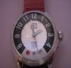 Fiat 500 Diamonds Watch, White Dial With Red Leather Strap