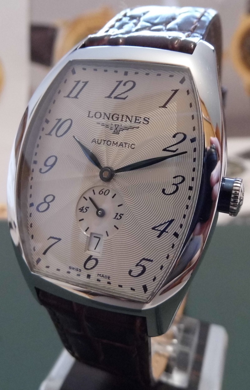 Longines Evidenza Small Seconds, Silver Dial, Leather Strap