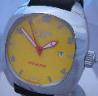 Locman 1970 Automatic Watch, Yellow Dial With Rubber Strap