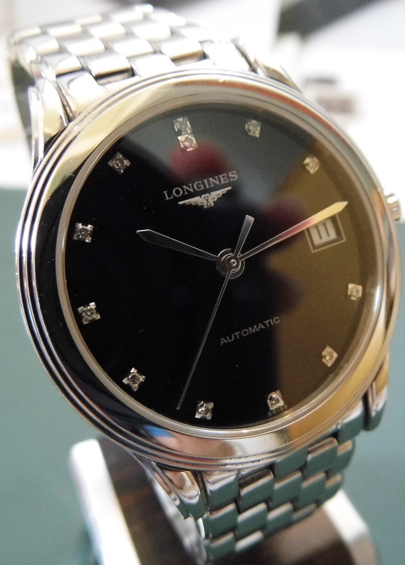 Longines Heritage Flagship Diamonds, Black Dial, Bracelet
