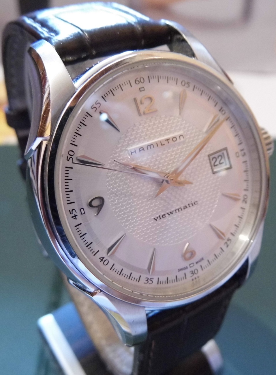 Hamilton Jazzmaster Viewmatic, Silver Dial With Leather Strap