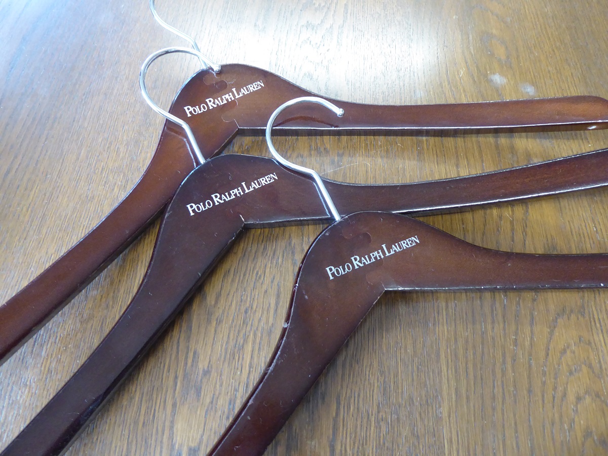 3 Ralph Lauren Wooden Clothes Hangers