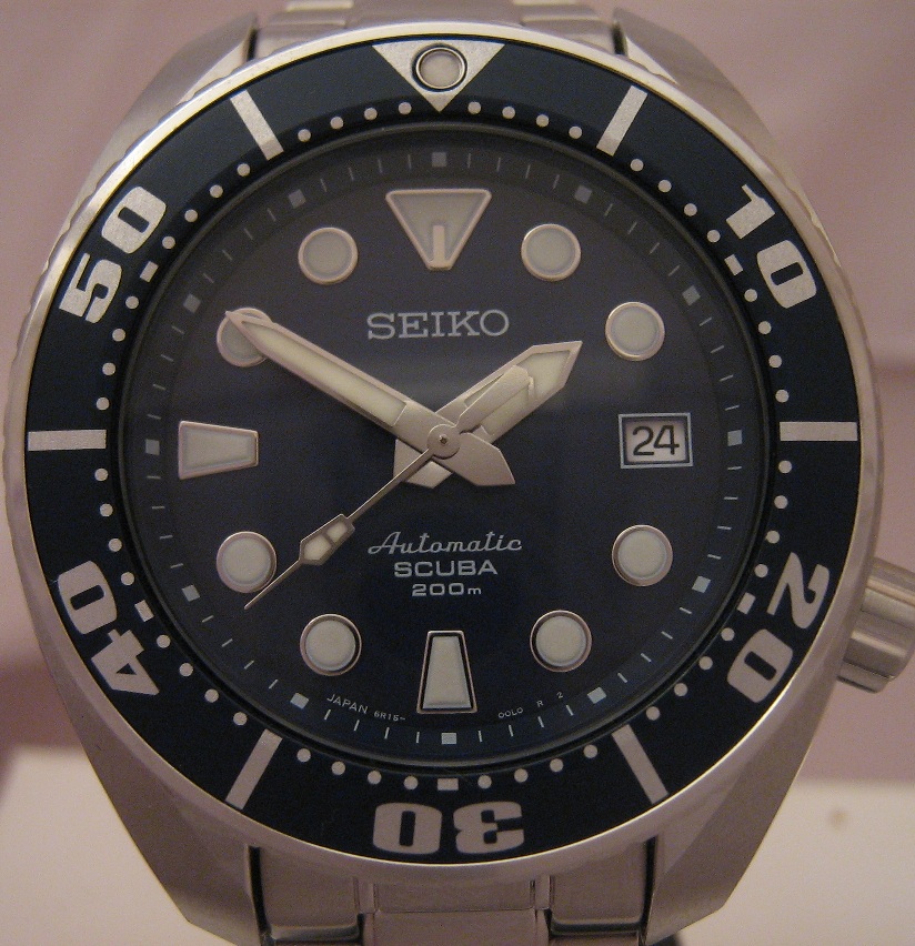 Seiko Scuba Prospex Sumo, Blue Dial, Steel Bracelet