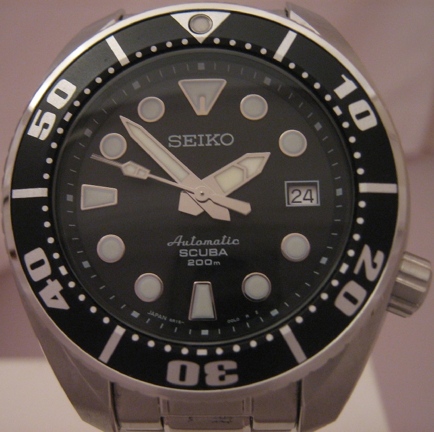 Seiko Scuba Prospex Sumo, Black Dial, Steel Bracelet