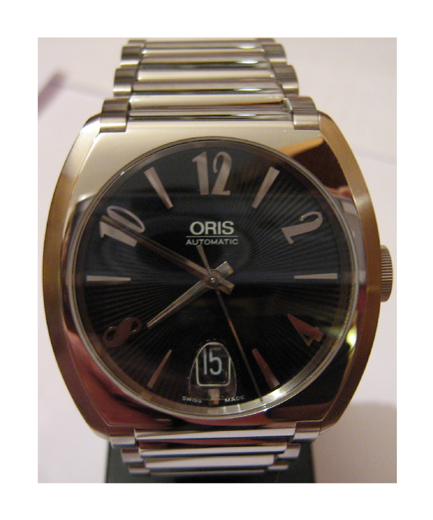 Used Oris Frank Sinatra Date Watch, Black Dial With Stainless Steel Bracelet