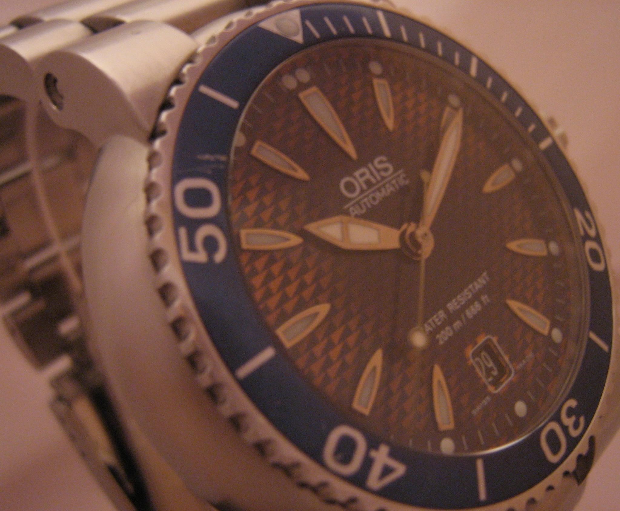 Oris TT1 Divers Watch, Blue Dial With Stainless Steel Bracelet
