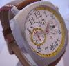 TCM Fiat Football Chronograph, White Dial With Leather Strap