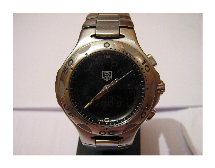 Used Tag Heuer Kirium F1 Watch, Black Dial With Steel Bracelet