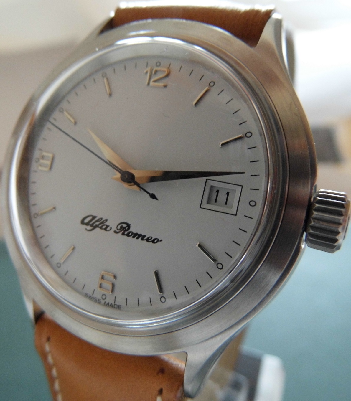 Daniel JeanRichard Alfa Romeo Ltd Edition, White Dial, Leather Strap