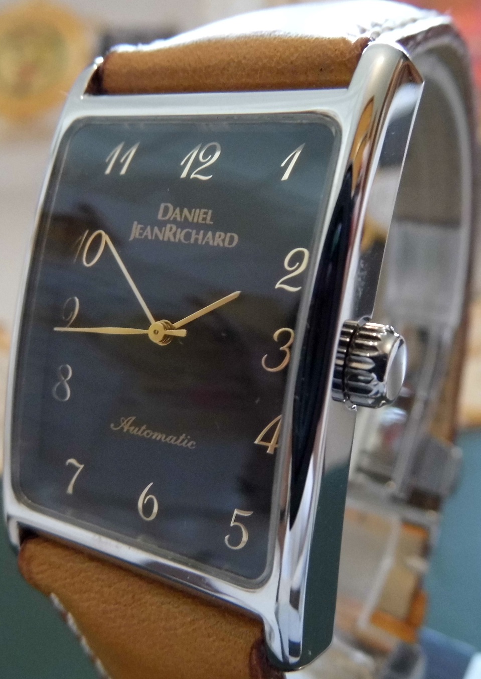 Daniel JeanRichard Lancia Limited Edition, Black Dial, Leather Strap