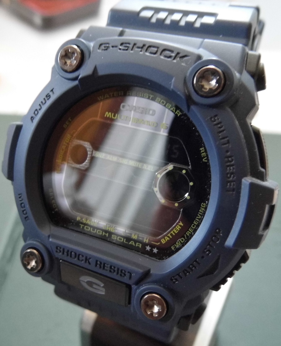 Casio G Shock GW-7900NV-2ER, Black Dial, Blue Strap