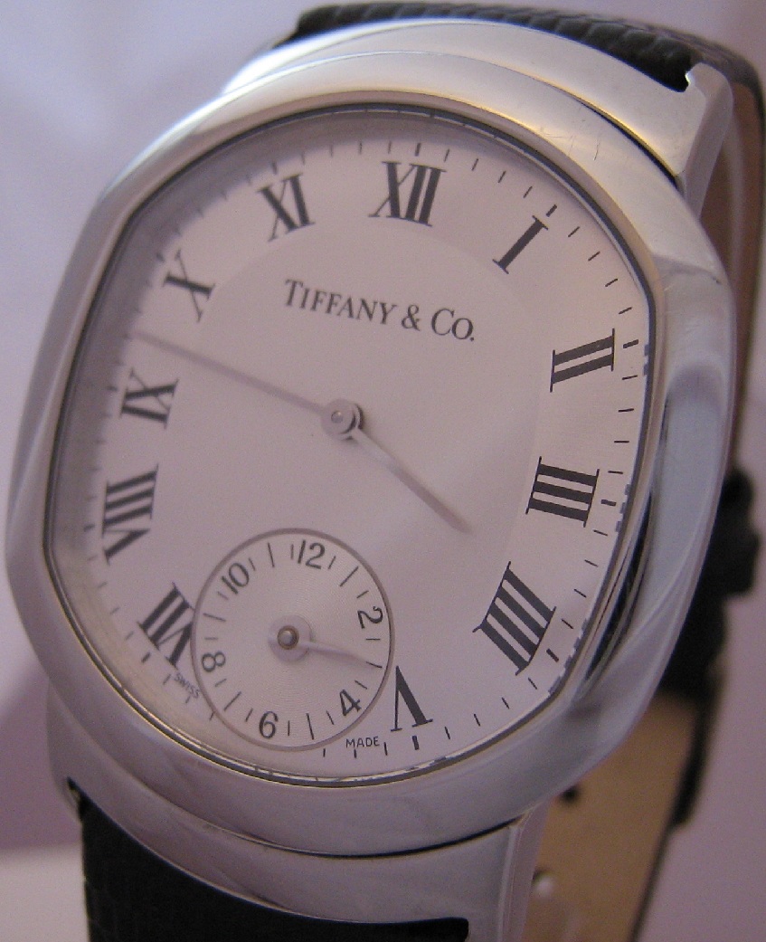 Tiffany & Co Duo Dual Time Watch, Silver Dial With Leather Strap