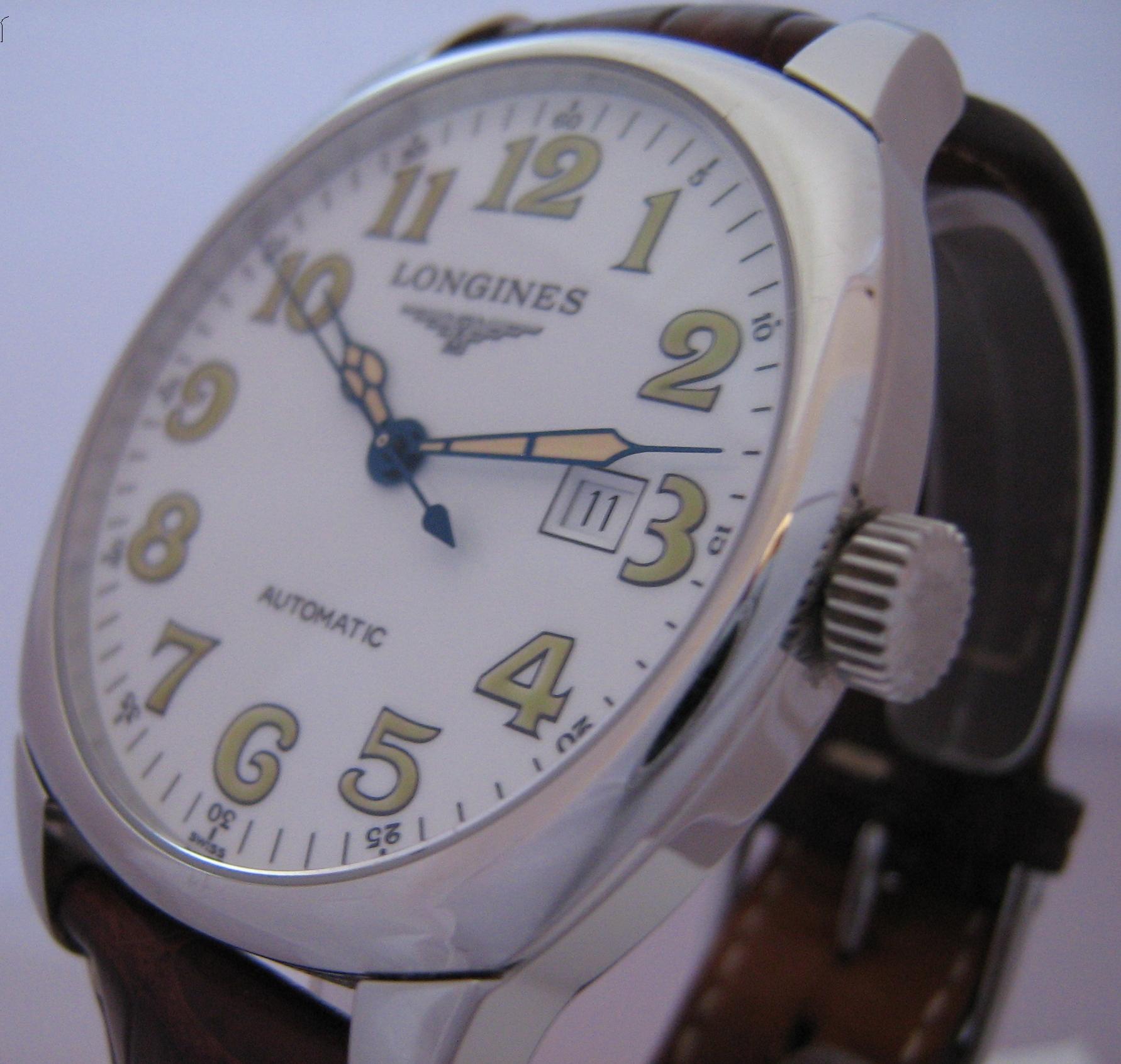 Longines Spirit Automatic, White Dial With Leather Strap