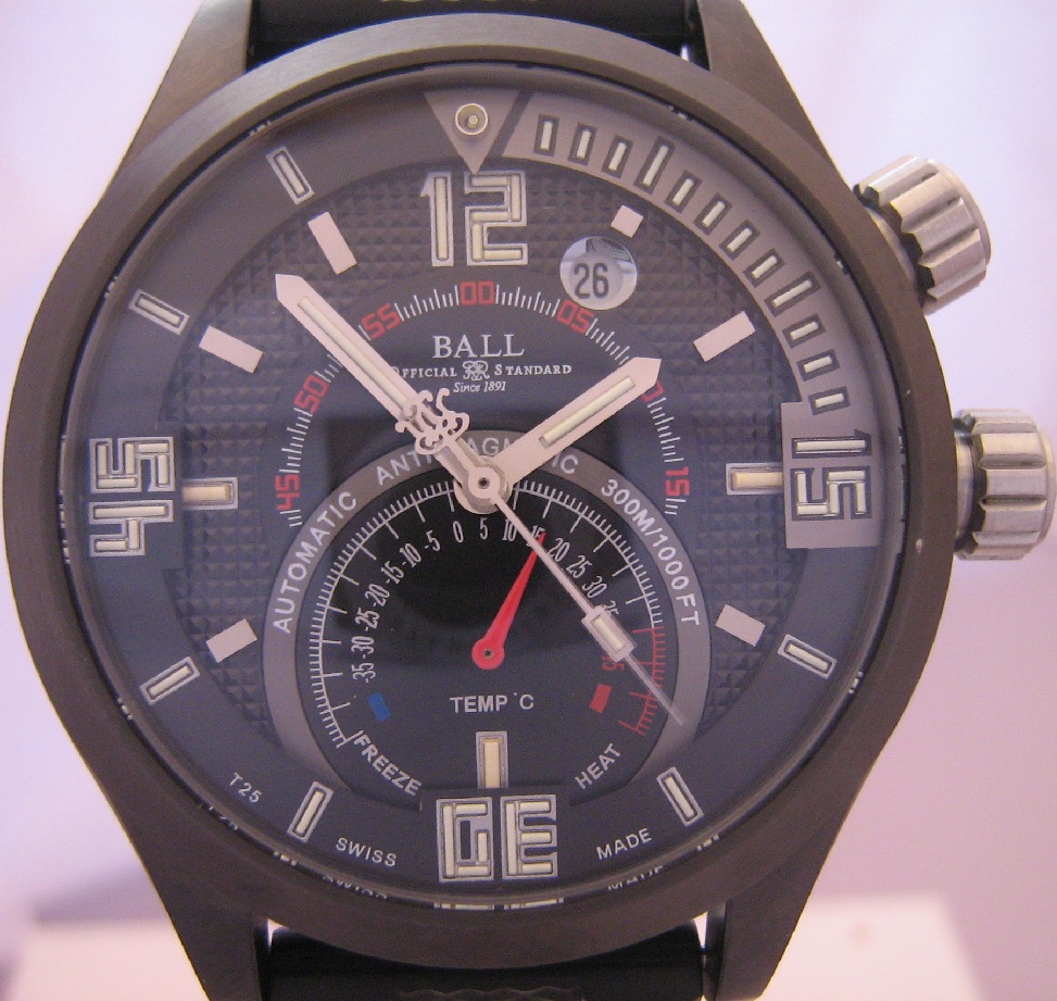 Ball Engineer Master II Diver TMT, Black Dial, Rubber Strap