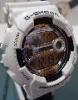 Casio G Shock GD-110-7DR, Silver Dial, White Case & Strap