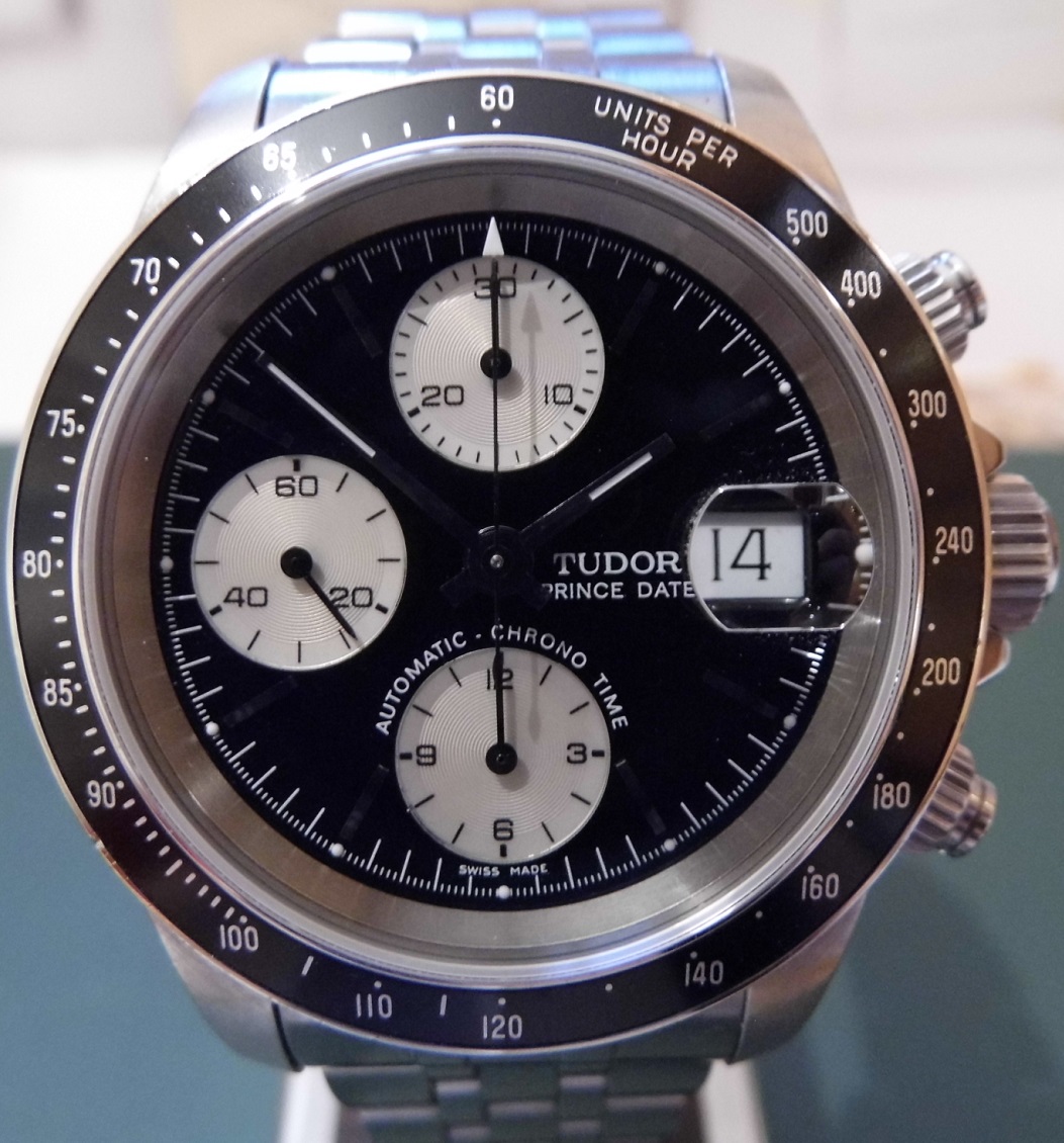 Tudor Prince Date Chronograph, Black Dial, Bracelet