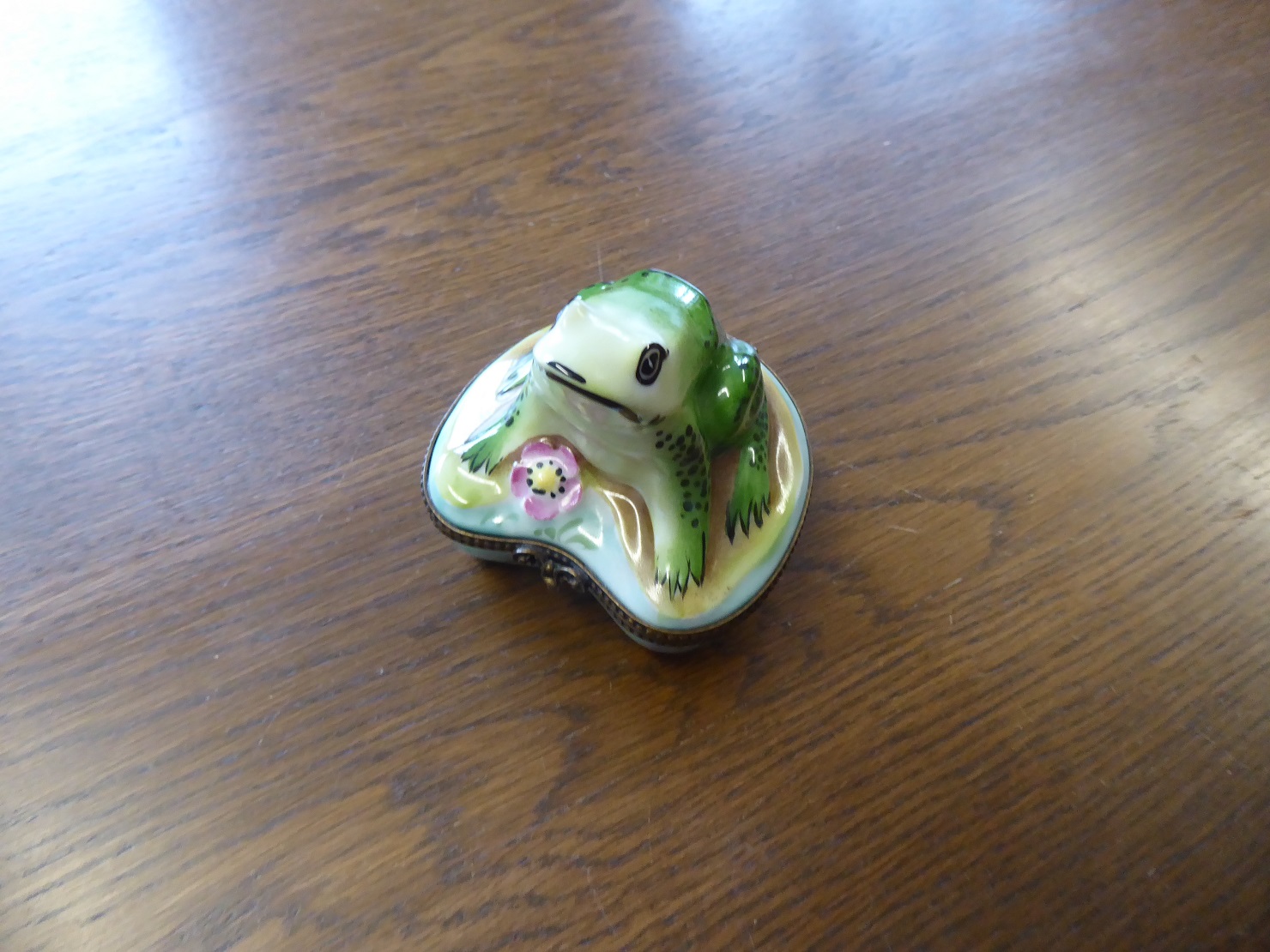 A Tiffany & Co Limoges Frog Trinket Box