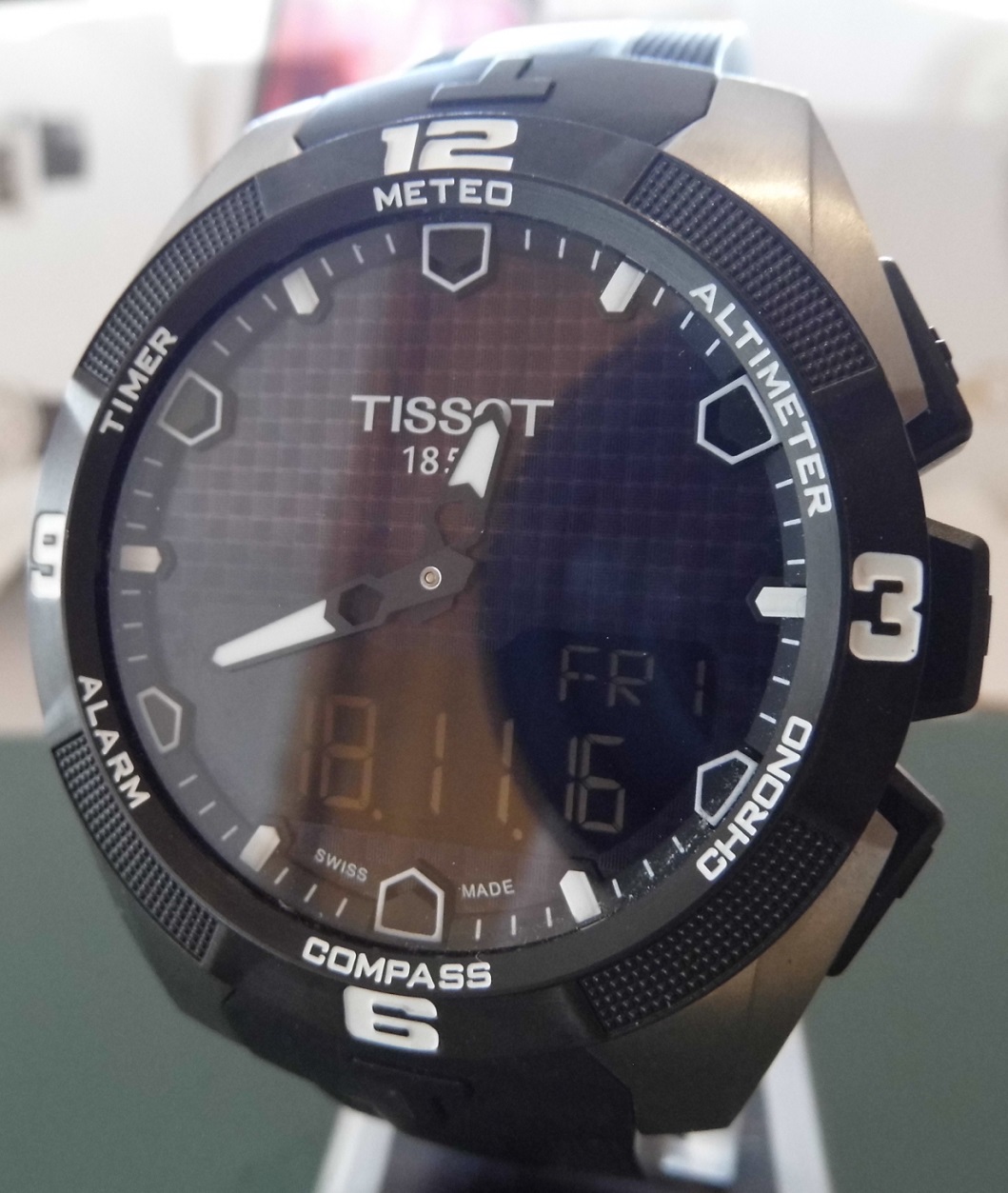 Tissot T-Touch Solar Expert, Black Dial, Rubber Strap