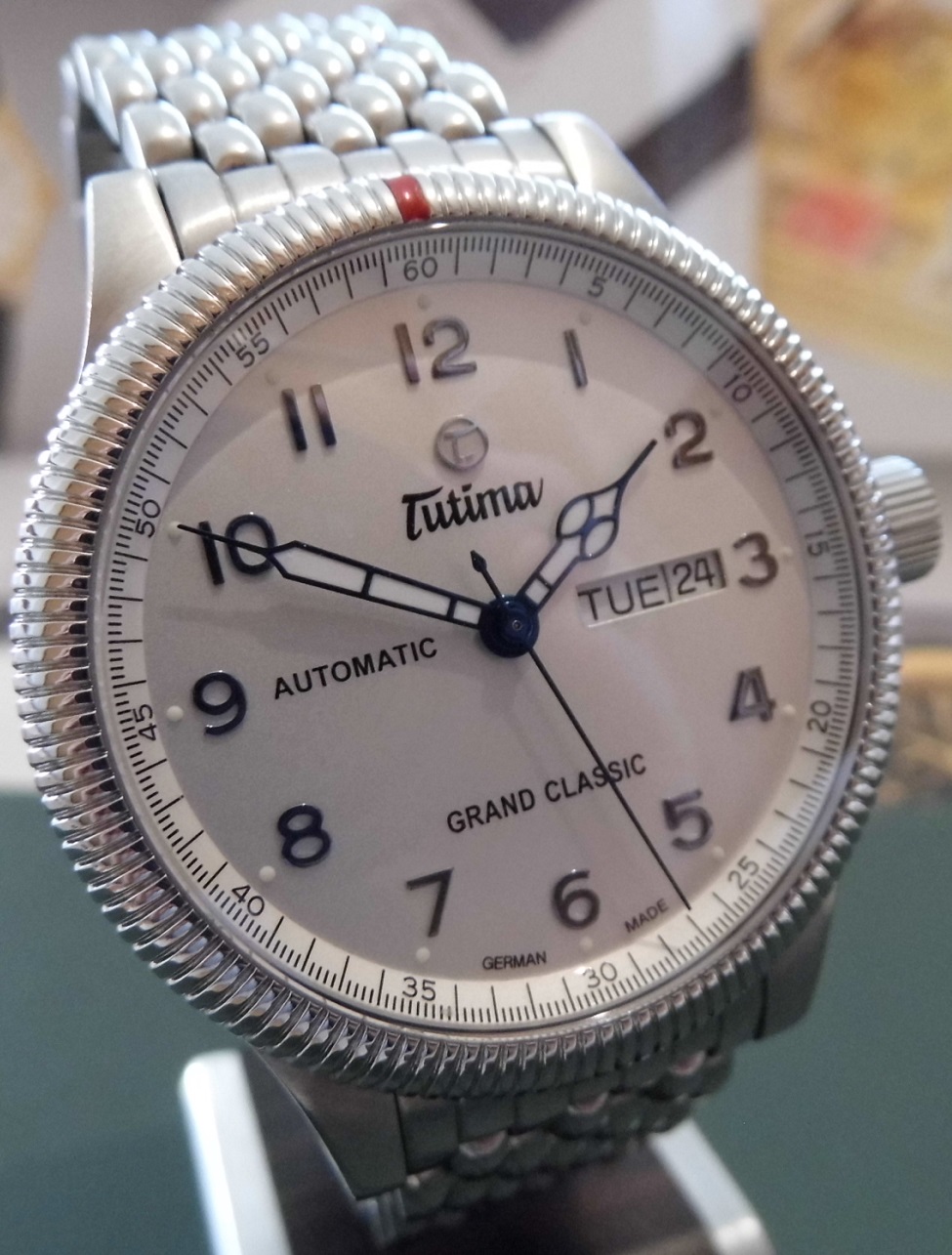 Tutima Grand Classic Automatic, White Dial, Bracelet