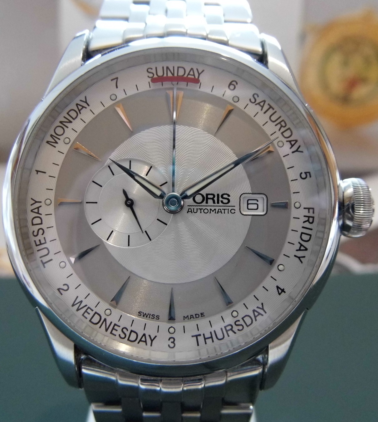 Oris Artelier Small Second Pointer Day, Silver Dial, Bracelet