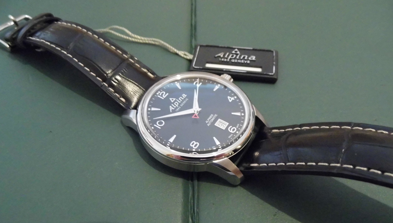 Alpina Alpiner Automatic, Black Dial, Leather Strap