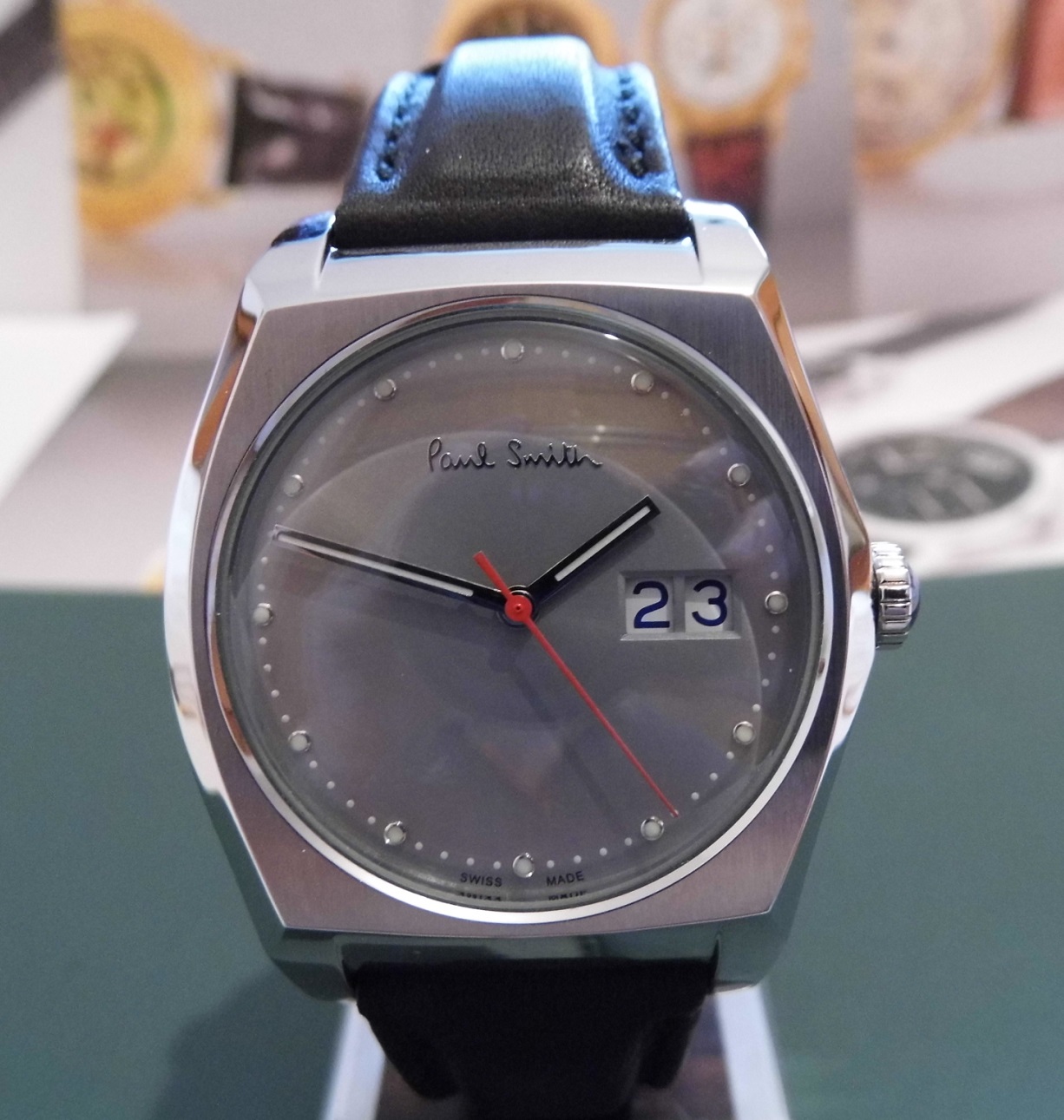Paul Smith Big Date Quartz, Grey Dial, Leather Strap