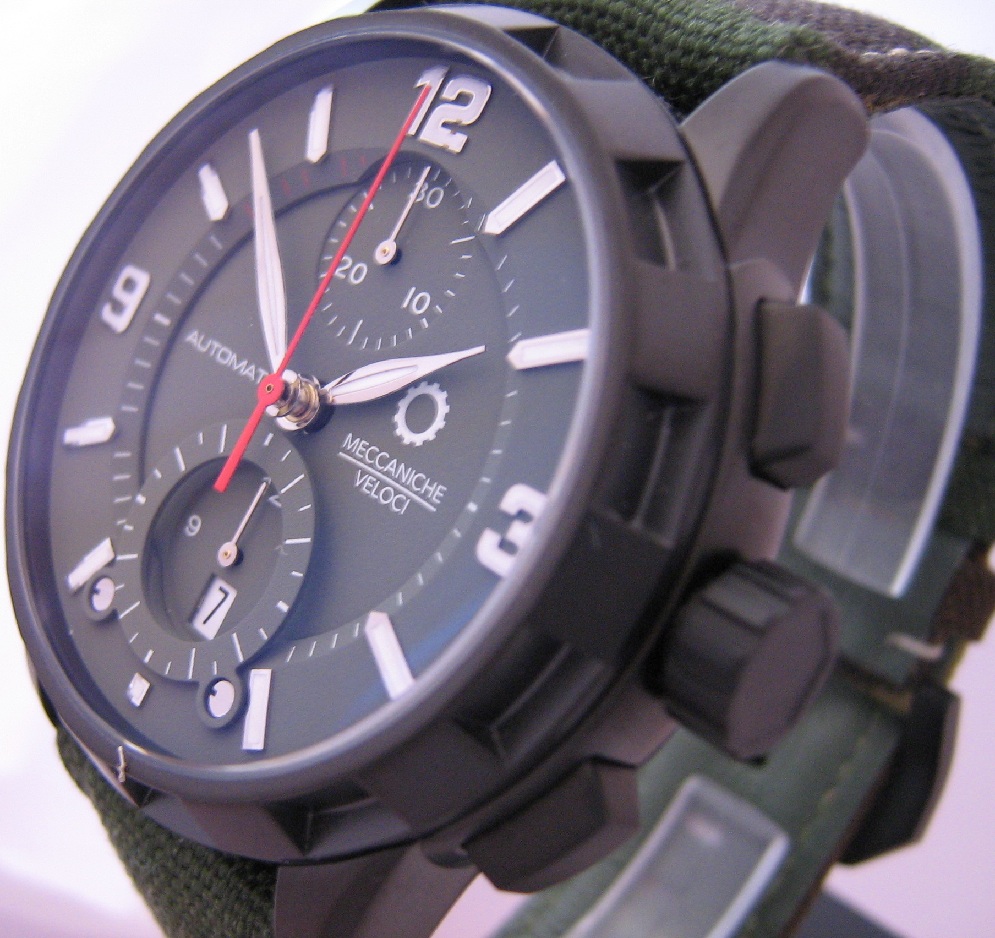 Meccaniche Veloci Rally Chronograph, Green Dial With Lorica Strap