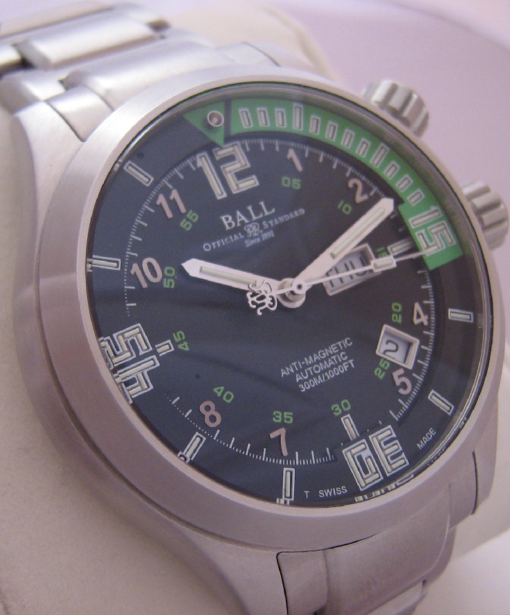 Ball Engineer Master II Diver, Black Dial With Steel Bracelet