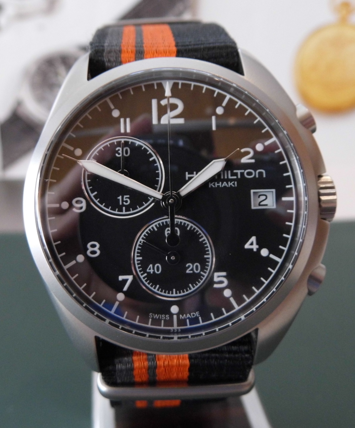 Hamilton Khaki Pilot Pioneer, Black Dial, Nato Strap