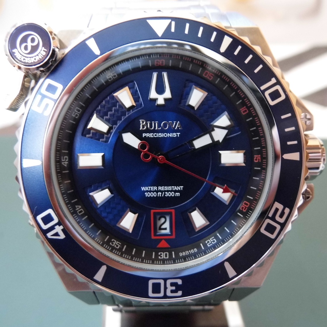 Bulova Precisionist Diver, Blue Dial, Bracelet