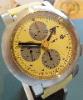 Xemex XE-5000 Sun Chronograph, Yellow Dial With Rubber Strap
