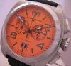 Technomarine US Navy Chronograph, Orange Dial, Leather Strap